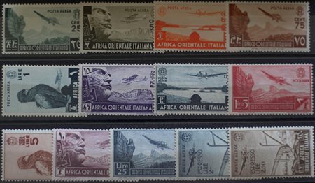 1938 Africa orientale italiana posta aerea 1-13 senza linguella Prezzo di...