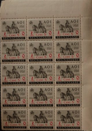 1942 Africa orientale italiana segnatasse 14-24 in blocchi di 15 angolo di...