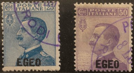 1912 Egeo num.1,2 usati Prezzo di catalogo : 120 €