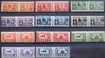 1934 Egeo pacchi postali num.1-11 senza linguella Prezzo di catalogo : 400 €