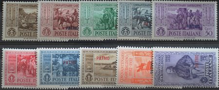 1932 Patmo num.17-26 linguellati Prezzo di catalogo : 220 €