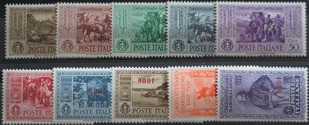 1932 Rodi num.20-29 linguellati Prezzo di catalogo : 220 €