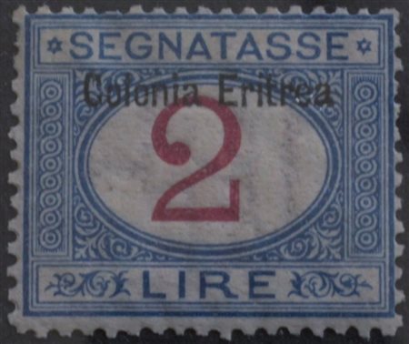 1903 Eritrea segnatasse num.9 senza linguella Prezzo di catalogo : 750 €