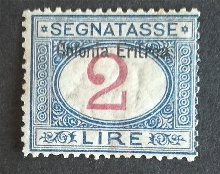 1903 Eritrea segnatasse num.9 linguellato Prezzo di catalogo : 300 €
