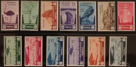 1933 Libia num.118-124, aerea 8-13 senza linguella Prezzo di catalogo : 2.500 €