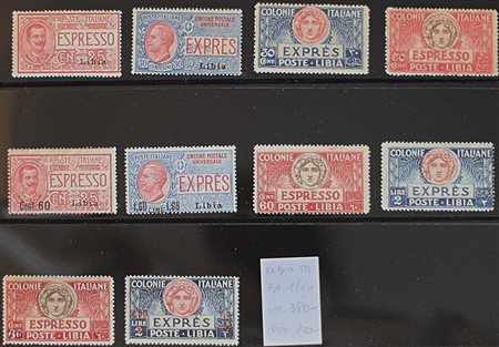 1914/26 Libia espressi 1-10 senza linguella Prezzo di catalogo : 380 €
