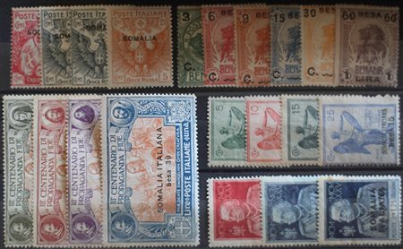 1916/26 Somalia num.19-22, 24-33, 45-48, 61-66, 70-72, 81-91, 105-108,...