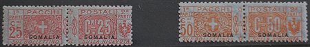 1923 Somalia pacchi postali num.15,16 linguellati Prezzo di catalogo : 290 €