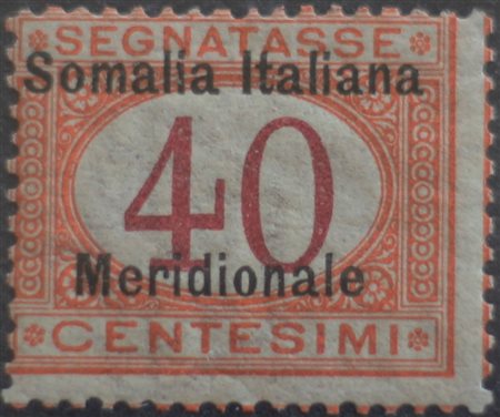 1906 Somalia segnatasse num.5 senza linguella Prezzo di catalogo : 1.000 €