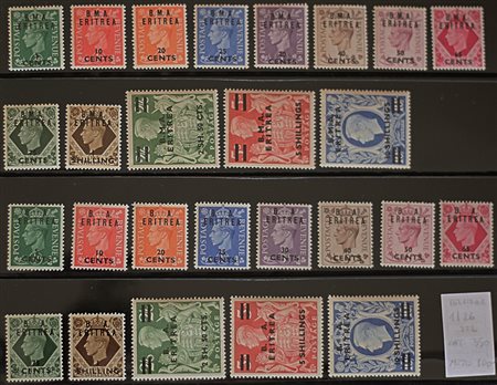 1948/50 Eritrea num.1-26 senza linguella Prezzo di catalogo : 350 €