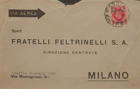 1950 Eritrea num.21 su busta Prezzo di catalogo : 100 €