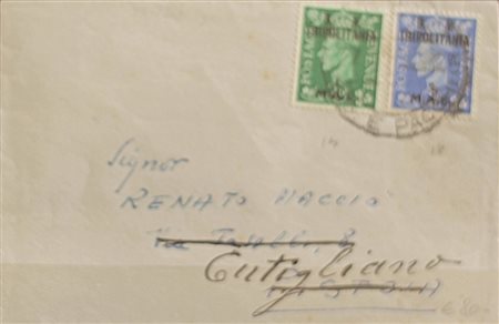 1950 Tripolitania num.14,18 su busta Prezzo di catalogo : 250 €