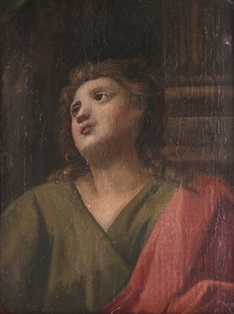 ARTISTA DEL XVII SECOLO Ritratto d'uomo. Olio su tavola. Cm 38,00 x 45,00. ....