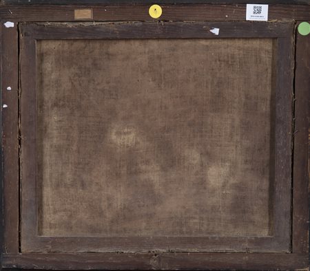 ARTISTA DEL XVII SECOLO Il ritrovamento di Mosè. Olio su tela . Cm 68,00 x...