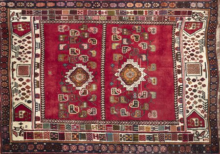 BIDJAR Tappeto, Persia. Epoca 1950 circa. . Cm 155,00 x 189,00.