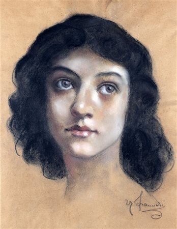 FRANCIOSI UMBERTO (1883 - 1917) Ritratto di donna. Pastello su carta. Cm...