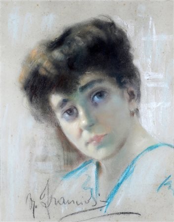 FRANCIOSI UMBERTO (1883 - 1917) Ritratto di donna. . Pastello su carta. Cm...
