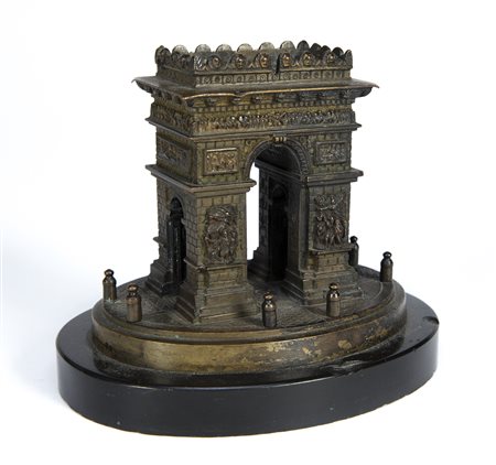 MANIFATTURA FRANCESE DEL XIX SECOLO Modello in bronzo dell'Arco di Trionfo,...
