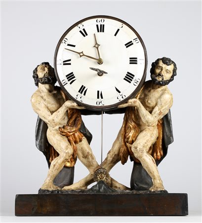 MANIFATTURA VENETA DEL XVII SECOLO Orologio da tavolo con quadrante in...