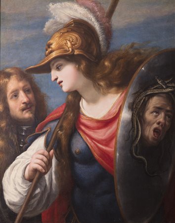 ULIVELLI COSIMO (1625 - 1704) Minerva con il ritratto di Don Lorenzo De...