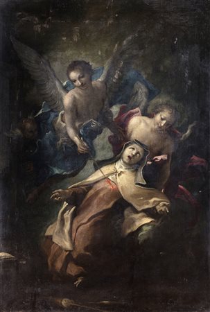 ARTISTA ITALIANO DEL XVII SECOLO Martirio di Santa Caterina da Siena. . Olio...