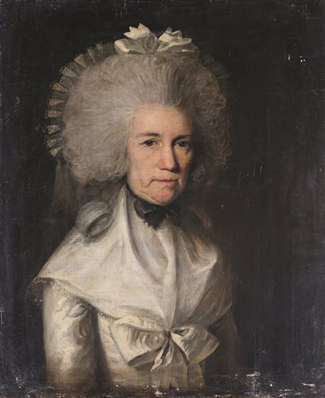 CHAMBERLIN MASON (1727 - 1787) Ritratto di Lady Montagu. Olio su tela . Cm...