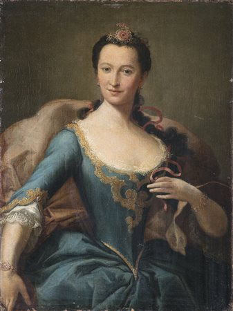 NATTIER JEAN-MARC (1685 - 1776) Seguace di. Ritratto di dama. Olio su tela ....