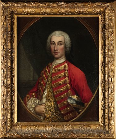 ARTISTA BERGAMASCO DEL XVII SECOLO Ritratto di gentiluomo. Olio su tela . Cm...