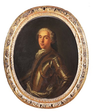 ARTISTA FRANCESE DEL XVIII SECOLO Ritratto d'uomo. Olio su tela . Cm 63,50 x...