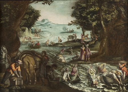 ARTISTA FIORENTINO AFFINE ALLO STUDIOLO (XVI SECOLO) Allegoria della pesca. ....
