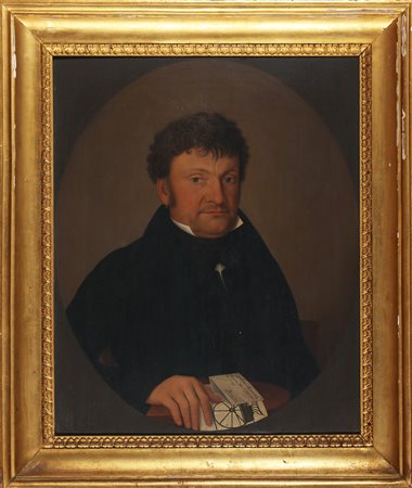 ARTISTA DEL XIX SECOLO Giovanni Fagioli di Bergamo. Olio su tela . Cm 45,00 x...