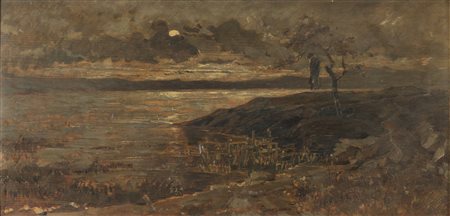 CARCANO FILIPPO (1840 - 1914) Giuda impiccato. Olio su tavola. Cm 56,00 x...