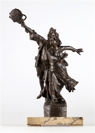 DE MATTEIS FRANCESCO (1852 - 1917) Tarantella sorrentina. . Scultura in...