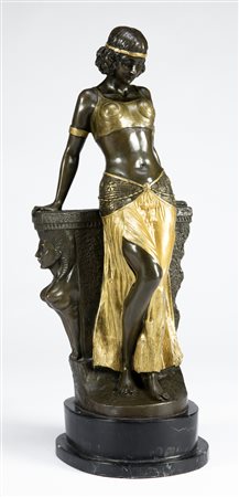 ARTISTA DECO, FRANCIA INIZI XX SECOLO Figura di odalisca in bronzo...