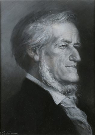 FABBI FABIO (1861 - 1946) Wagner. Tecnica mista su carta. Cm 48,00 x 38,00....