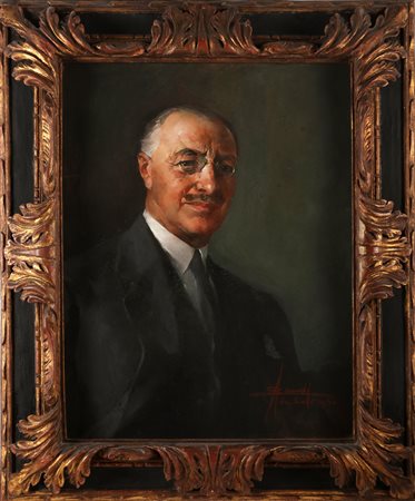 LANDI ANGELO (1879 - 1944) Ritratto dell'industriale farmaceutico Zambeletti....