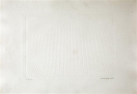 GUNTHER UECKER 1930 Senza titolo, 1965 Multiplo, calcografia su carta, cm. 35...