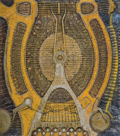 SIGFRIED STRASSER 1929 - 2017 Rallodron II, 1969 Tecnica mista su tavola, cm....