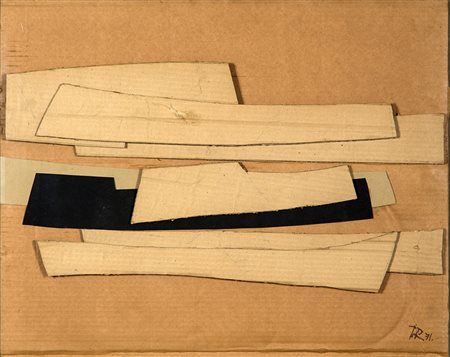 HANS RICHTER 1888 - 1976 Dymo 53, 1971 Collage di cartoni, cm. 62 x 78...