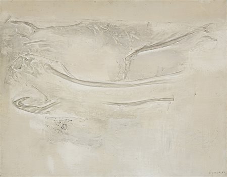 MARIO BIONDA 1913 - 1985 Materia Bianca, 1962 Caolino e olio su tela, cm. 73...