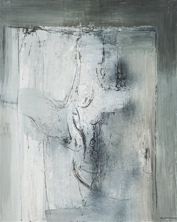 MARIO BIONDA 1913 - 1985 Immagine sommersa, 1962 Caolino e olio su tela, cm....