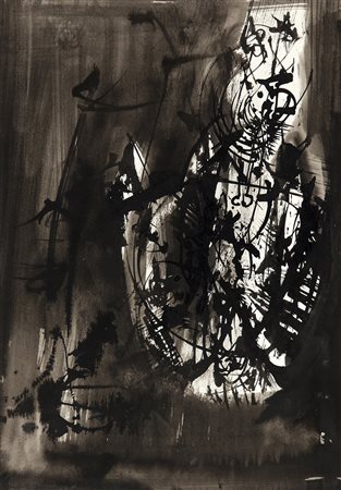 GIO POMODORO 1930 - 2002 Sterpaglie, 1956 Inchiostro di china su carta, cm....