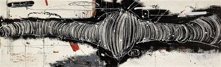 AMILCARE RAMBELLI 1924 - 1976 Senza titolo, 1964 Tecnica mista su tela, cm....