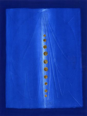 FRANCESCO FEDELI 1911 - 1998 Senza titolo, 1971 Tecnica mista e foglia d’oro...