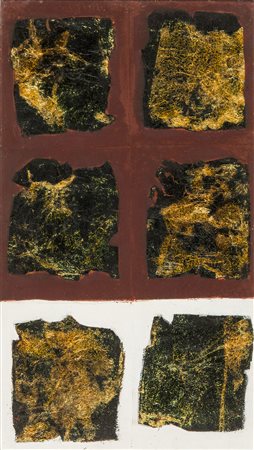 REMO BIANCO 1922 - 1988 Tableau doré, 1962 Tecnica mista e foglia d’oro su...