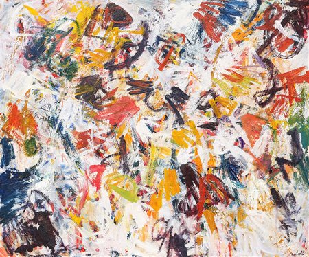 SAVERIO RAMPIN 1930 - 1992 Senza titolo, 1955 Olio su tavola, cm. 101 x 122...