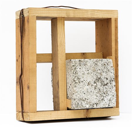 MAURO STACCIOLI 1937 - 2017 Senza titolo, 1992 Assemblaggio in legno, cemento...