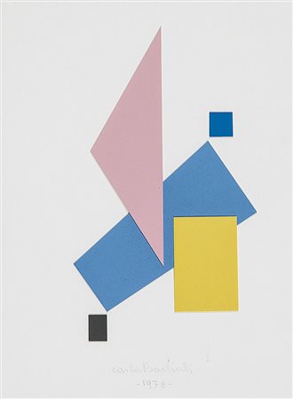 CARLA BADIALI 1907 - 1992 Senza titolo, 1978 Collage di cartoncini su carta,...