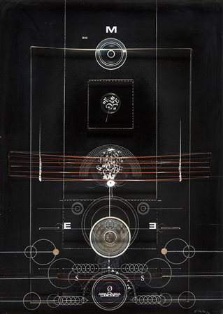 RICCARDO CORTE 1941 Composizione, 1970 Assemblaggio, alluminio, materiale...