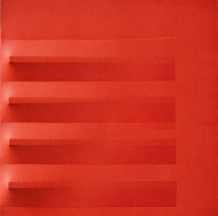AGOSTINO BONALUMI 1935 - 2013 Senza titolo, 1980 Tela estroflessa e tempera...